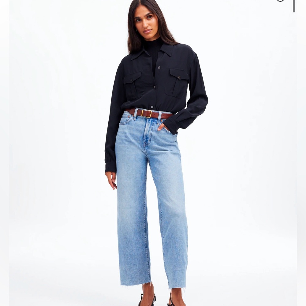 Madewell the perfect vintage wide leg crop jean.